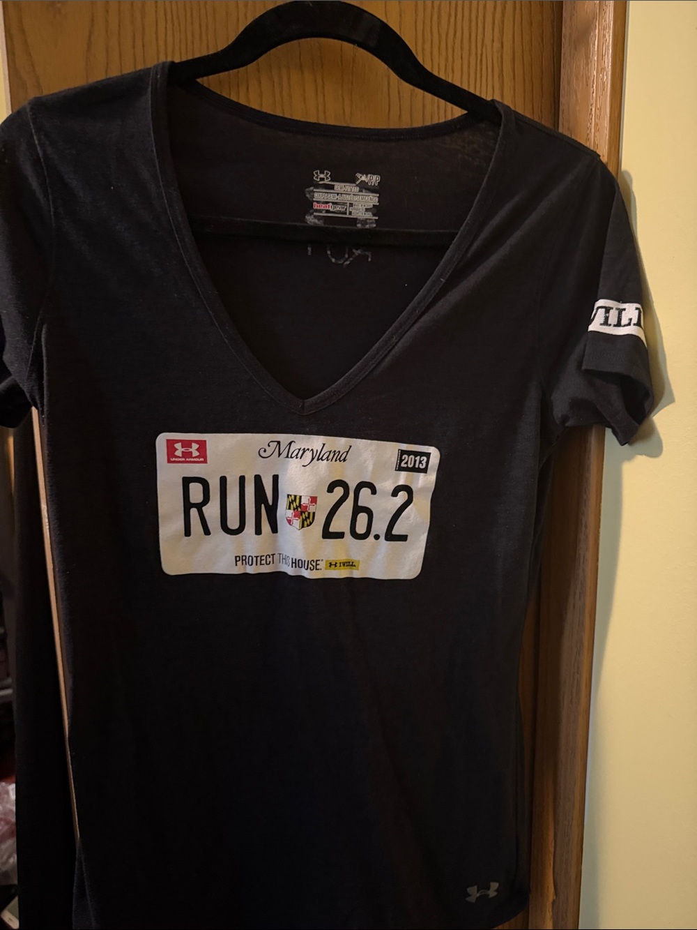 Under Armour Black V-Neck RUN 26.2 Graphic Tee